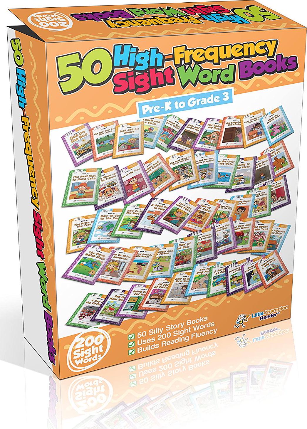 Little Champion Reader, Little Champion Reader Sight Word Books 50 Learn to Read Beginning Book Set for Pre K, Kindergarten to 3rd Grade - Teach Your Child to Read with Easy Books with Flash Cards Page