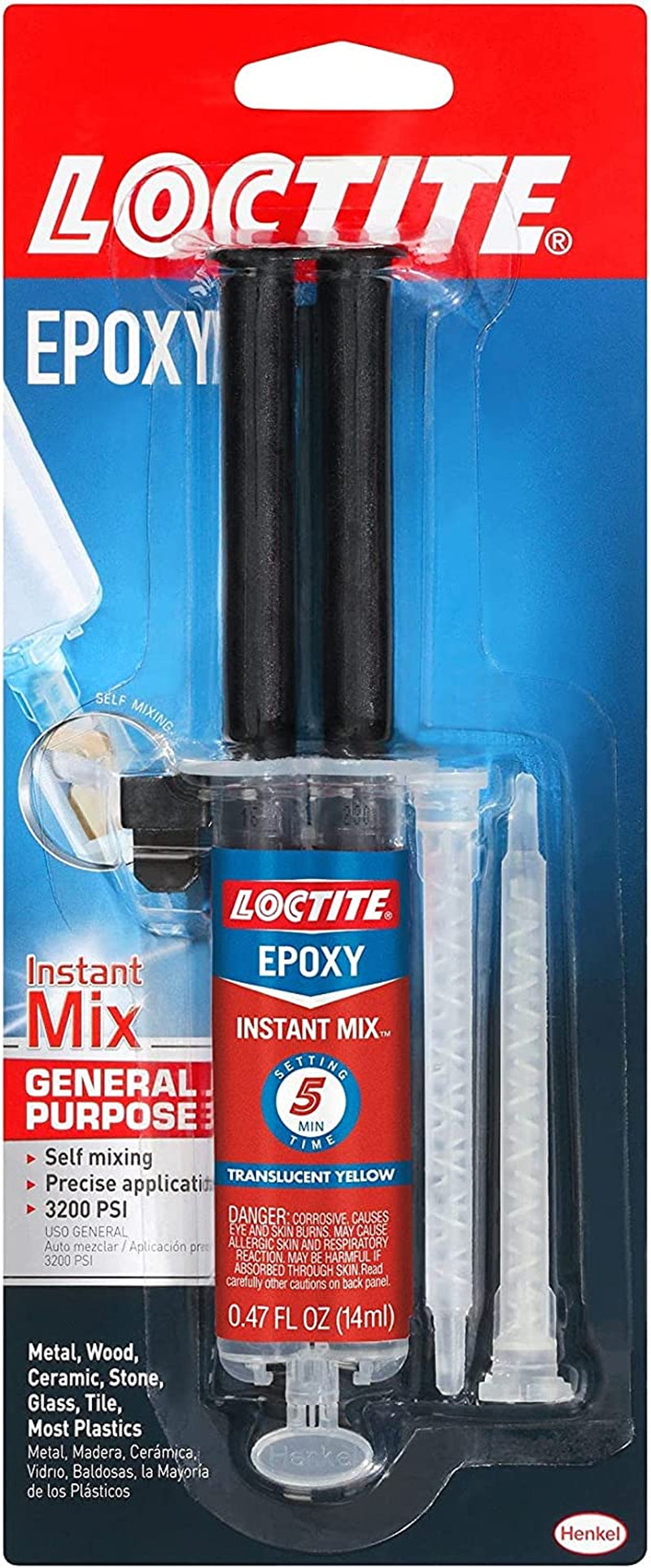 Loctite, Loctite Epoxy Instant Mix 5 Minute, 0.47 Fl. Oz. Syringe (Pack of 6)