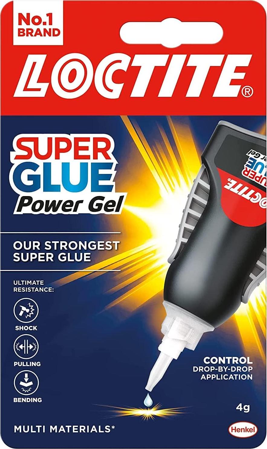 Loctite, Loctite Super Glue Power Gel Control, Flexible Super Glue Gel, with Non-Drip Formula for Vertical Applications,with Precise Nozzle, Clear, 4g (Pack of 1)