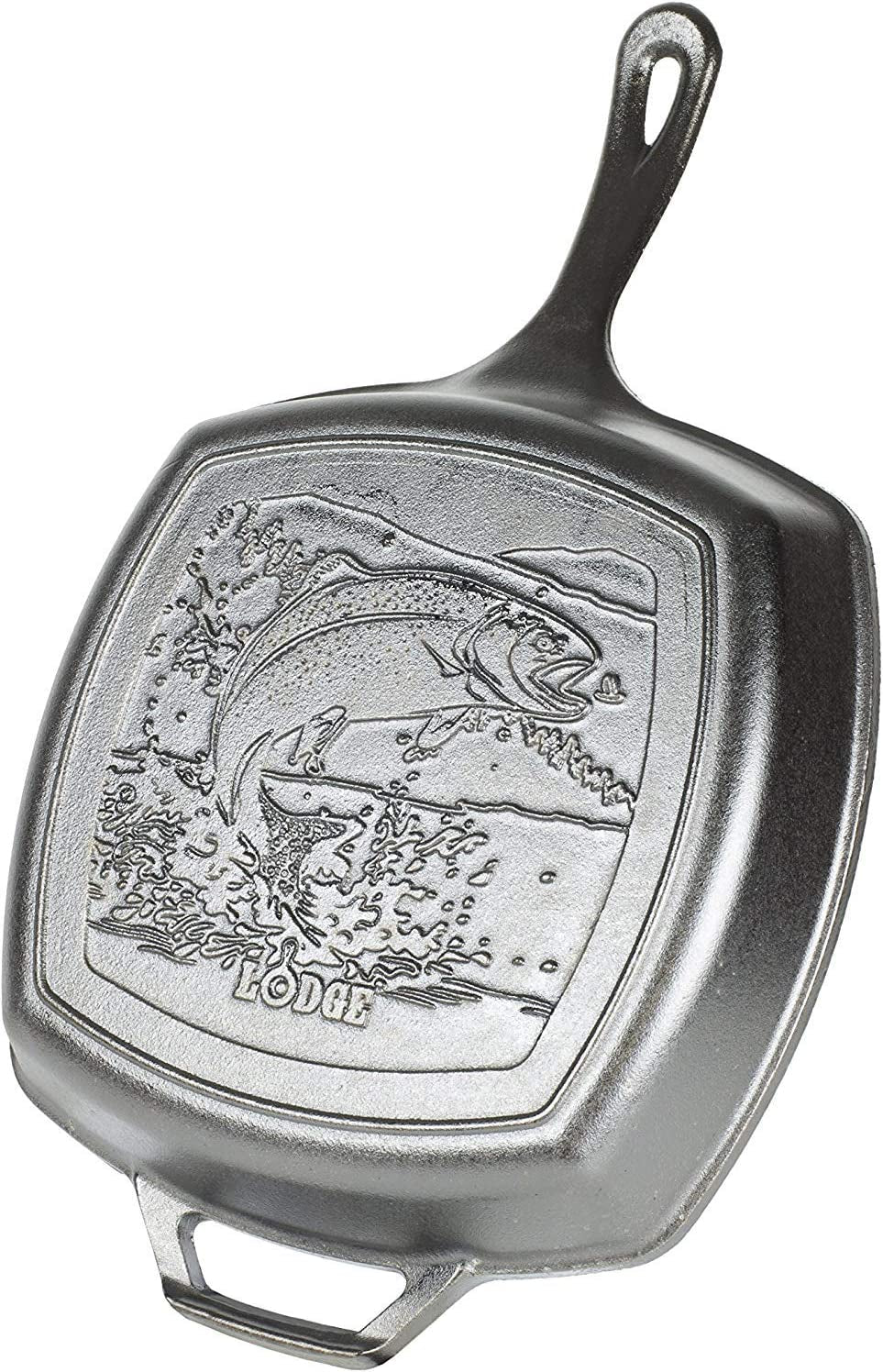 Lodge, Lodge L9OGWLMO 10.5 Inch Cast Iron Griddle with Moose Scene, Black