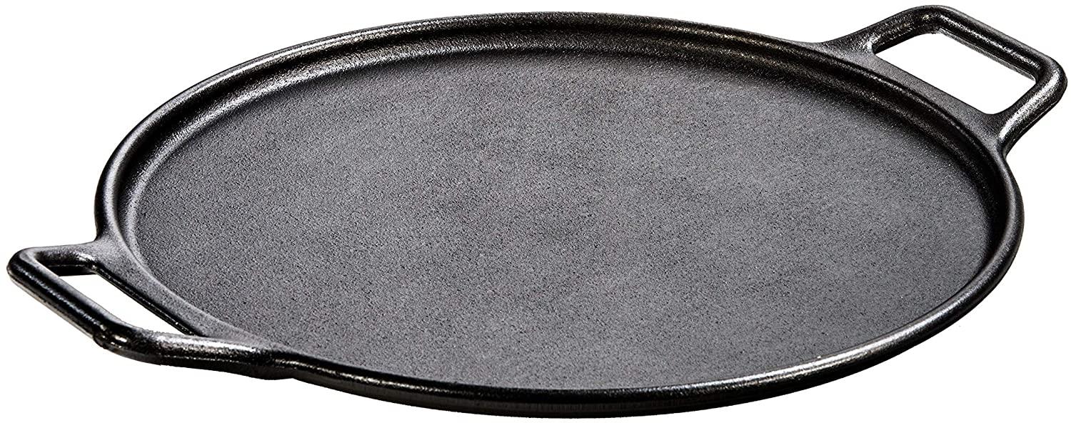 Lodge, Lodge P14P3 14 Inch Round Cast Iron Pizza Pan with Loop Handles, Black