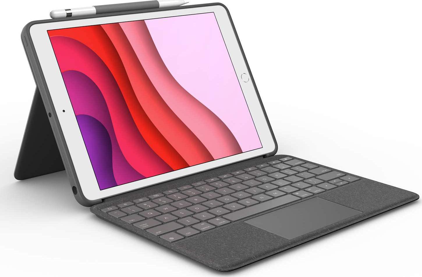 Logitech, Logitech Combo Touch Backlit Keyboard Case with Trackpad And Smart Connector For Ipad