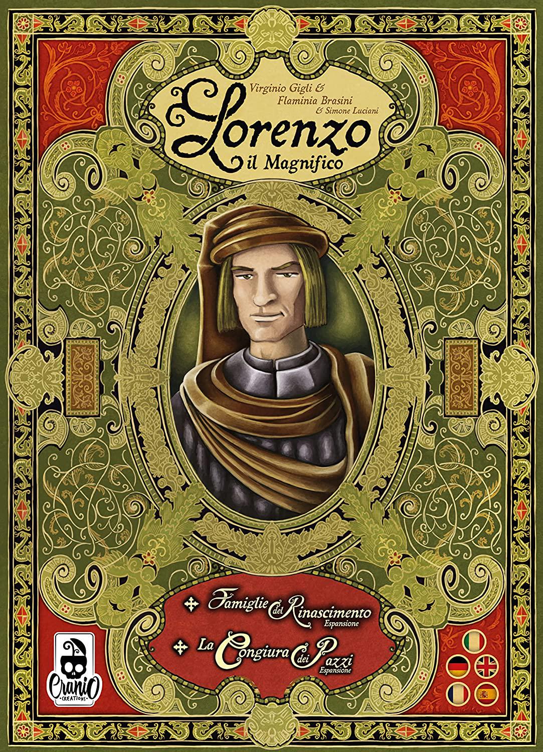 Cranio Creation, Lorenzo Il Magnifico Board Game 2nd Edition | Strategy Game for Teens and Adults | Fun for Family Game Night | Ages 12+ | 2-5 Players | Average Playtime 90 Minutes | Made by Cranio Creations , Green