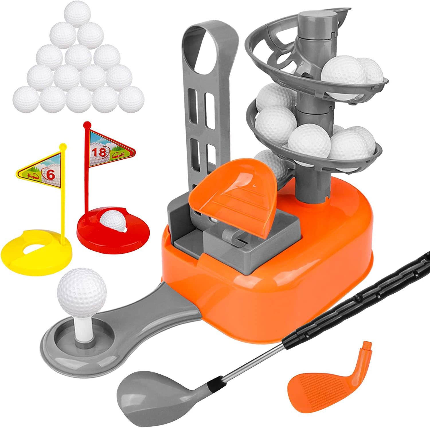 LOYO, Loyo Kids Golf Clubs Set Toddler-Golf-Clubs Outdoor Golf Game for Kids, Golf Balls Play Set with Training Golf Balls and Clubs Equipment, Gift for Preschool Boys Age 3, 4, 5, 6, 7, 8