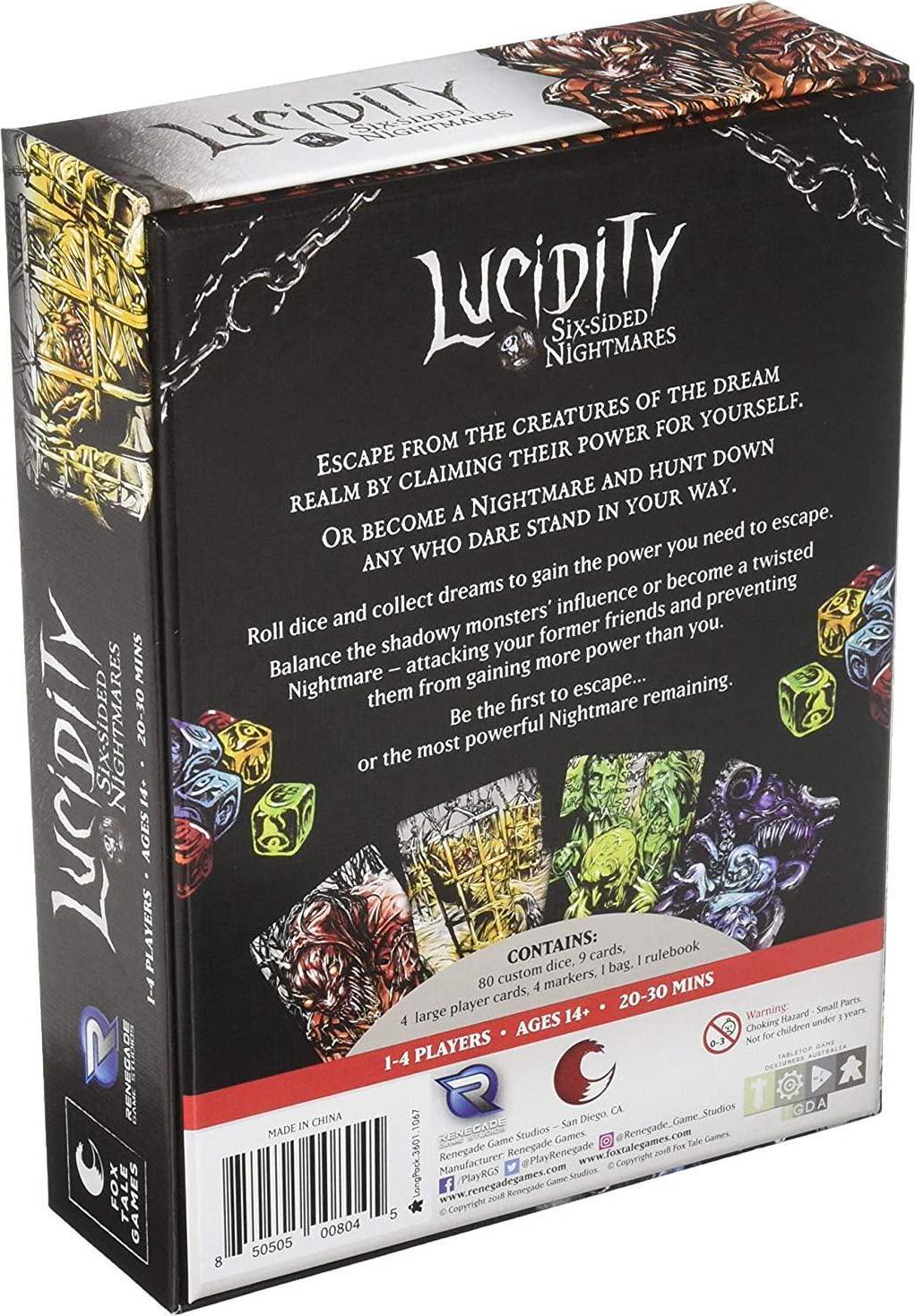 Renegade Game Studios, Lucidity Six-Sided Nightmares Dice Game