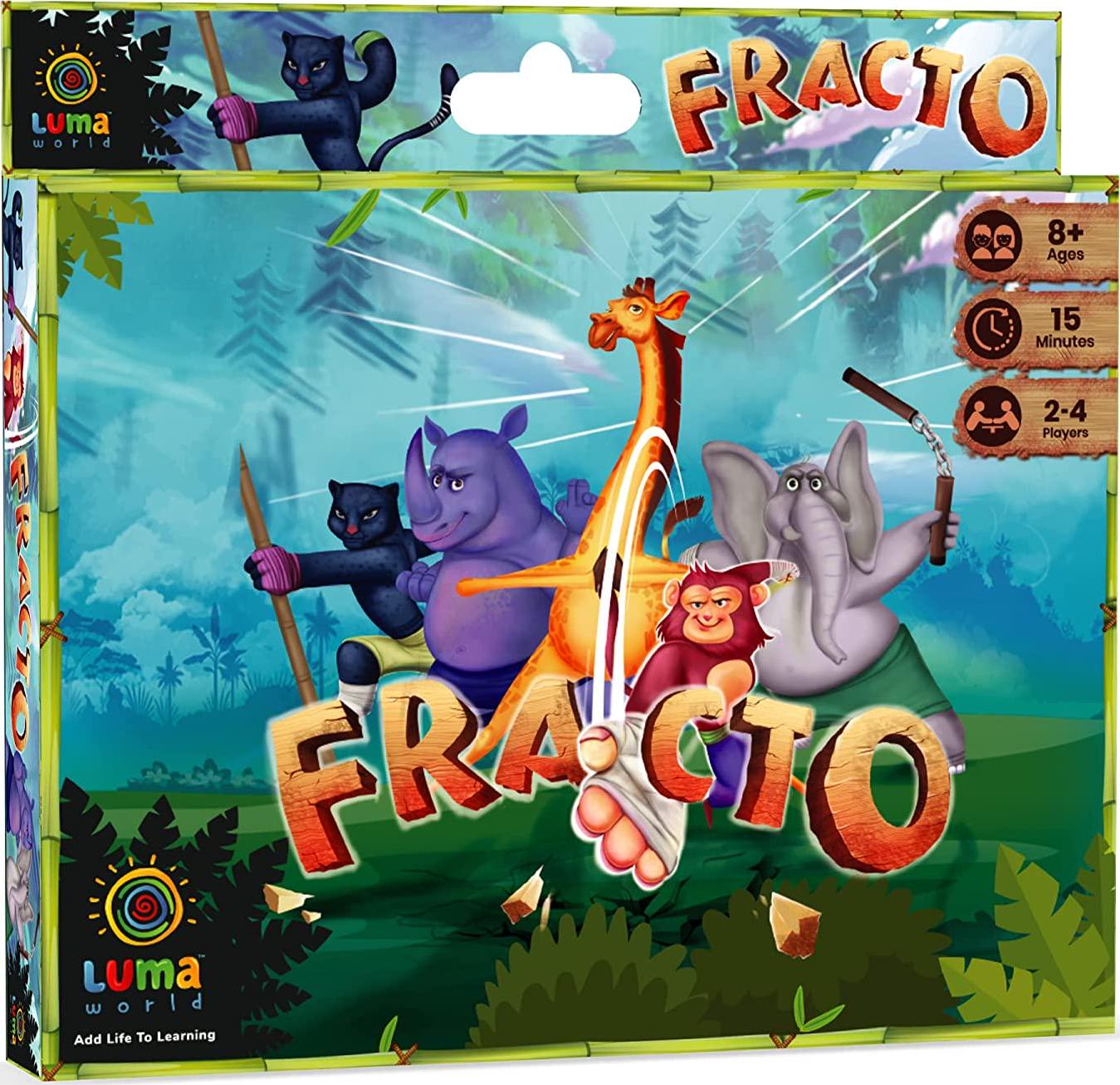 LUMA WORLD ADD LIFE TO LEARNING, Luma World Educational Card Game for Ages 8 and Up: Fracto | 3-Games-in-1 Pack to Learn Fractions, Mental Maths, Memory and Communication | Visual and Number Cards for Conceptual Clarity (80 Cards)