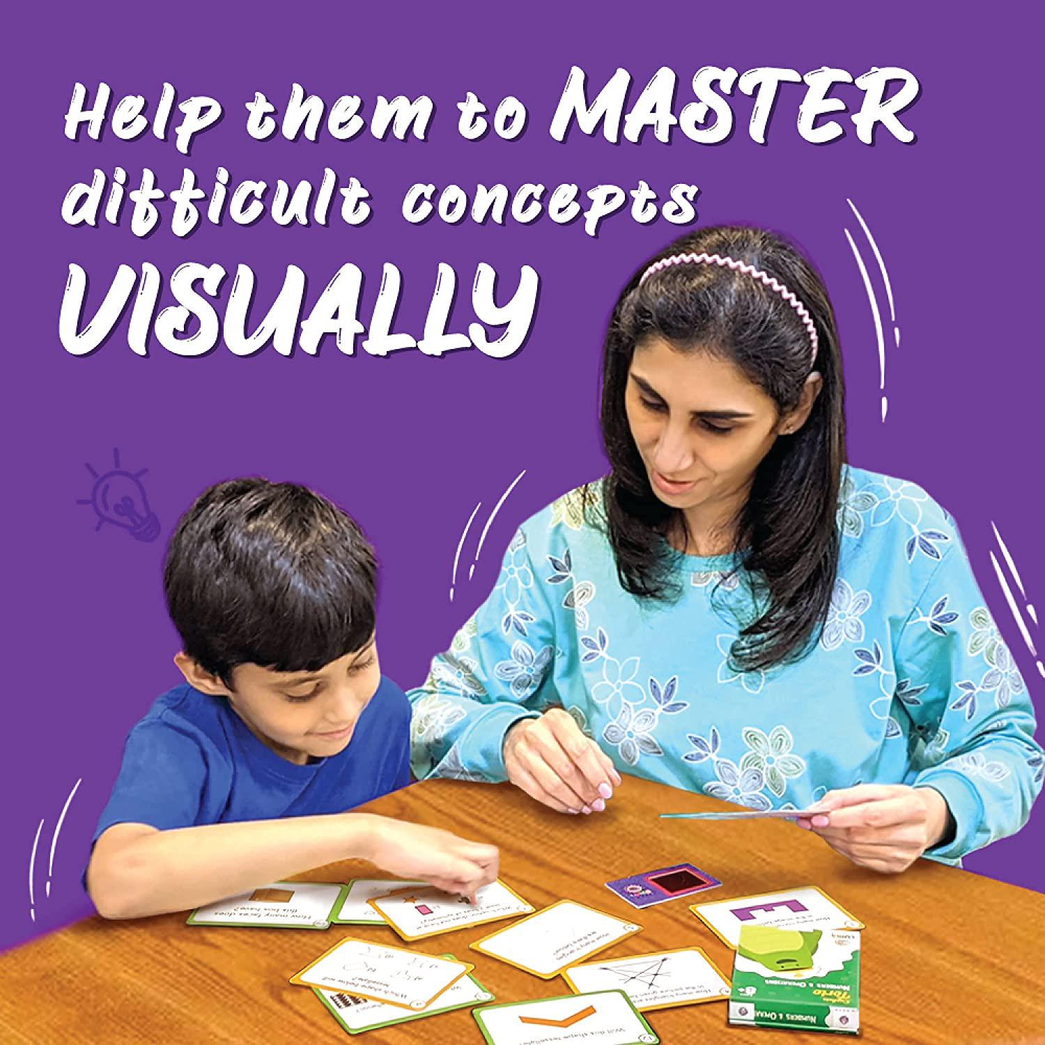 LUMA WORLD ADD LIFE TO LEARNING, Luma World Educational Flash Cards for Ages 8 and Up: Officer Teddy | Game-Based Maths Flash Cards with Magic Glass to View Hidden Answers | Learn Grade 3 Geometry and Patterns (Set of 50 Cards)