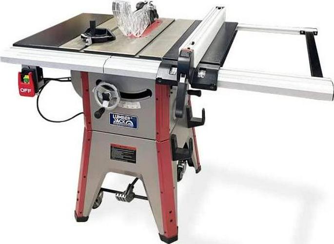 Lumberjack Tools, Lumberjack Tools 10 inch Cast Iron Table Saw Professional with Full Length Fence and Wheel Kit 230V
