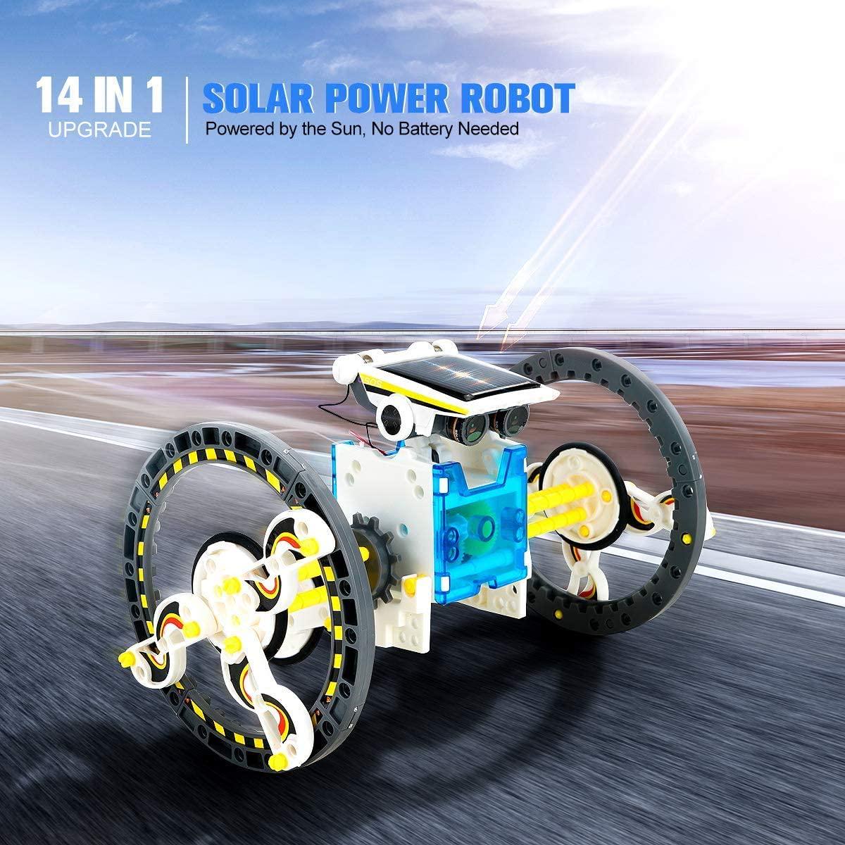 Luxuriate, Luxuriate - 14-in-1 Solar Robot Toys, Education Science Experiment Kits for Kids Ages 8-12, 190 Pieces Building Set for Boys Girls