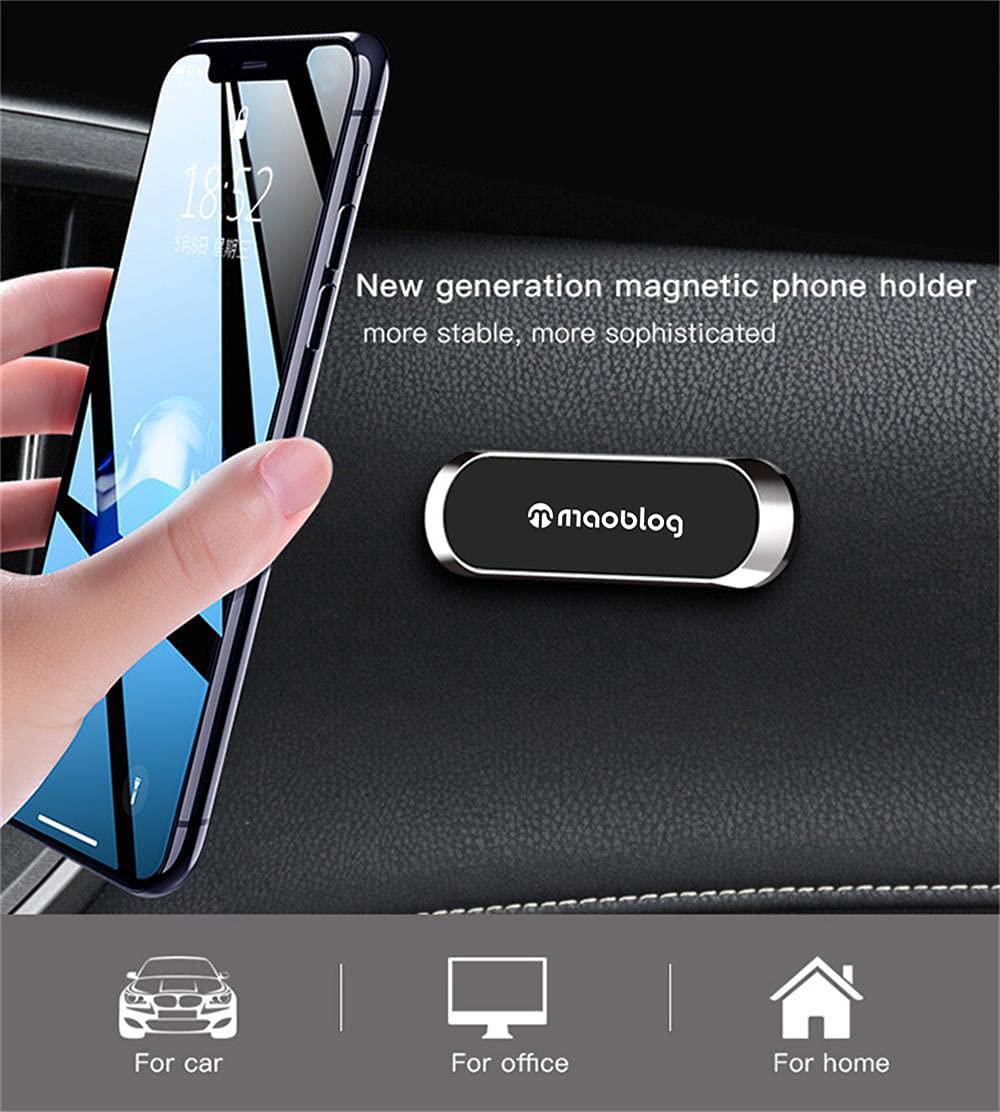 MAOBLOG, MAOBLOG Magnetic Car Mount Dashboard Desk 3M Adhesive Base Phone Holder Mini Magnet Fast Capture Cradle for iPhone 12/11/XS/XR/X/8,Samsung Galaxy S10/S9 / S8/S7 and All Phones (Give a Data Line).