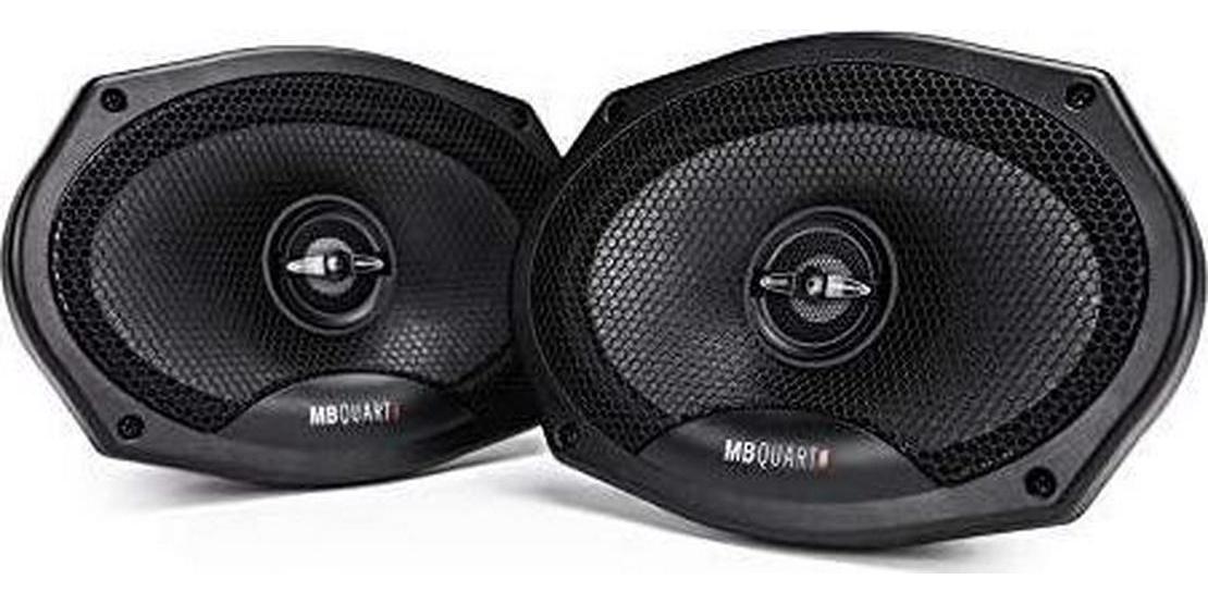 MB Quart, MB Quart PK1-169 Premium Car Speakers (Black, Pair) 6x9 Inch Coaxial Speaker System, 220 Watt, 2-Way Car Audio, 4 OHMS (Grills Included)