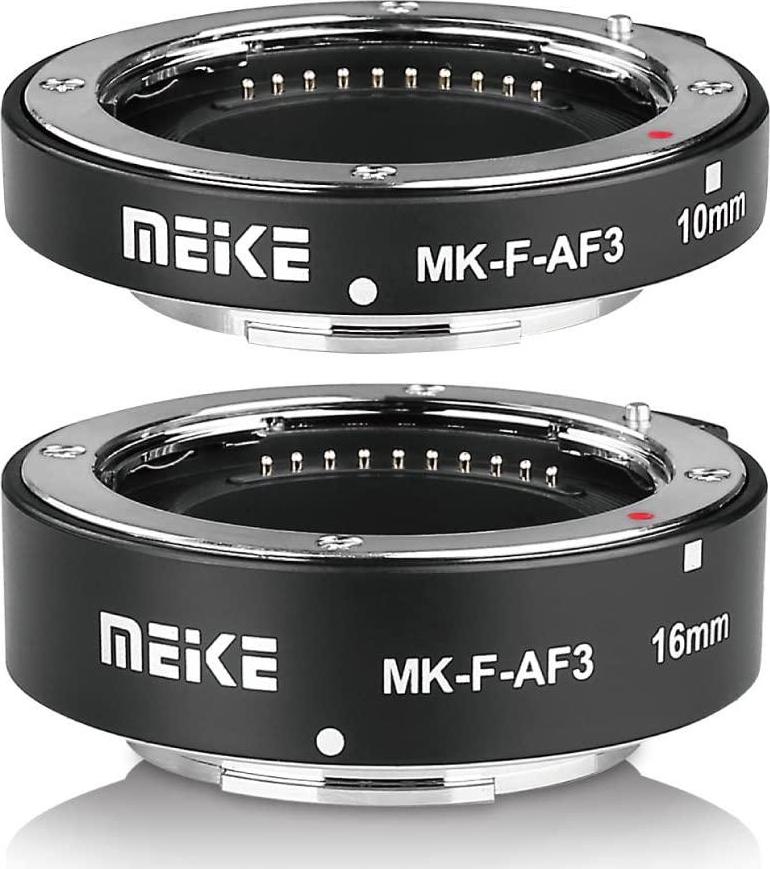 Meike, MEIKE MK-F-AF3 Auto Fucus Macro Extension Tube for Compatible with All Fujifilm Mirrorless Camera(10mm 16mm only or conbination )X-T1 X-T2 X-Pro1 X-Pro2 X-M1 X-T10 X-A1 X-A2 X-E1 X-E2 X-E3 etc