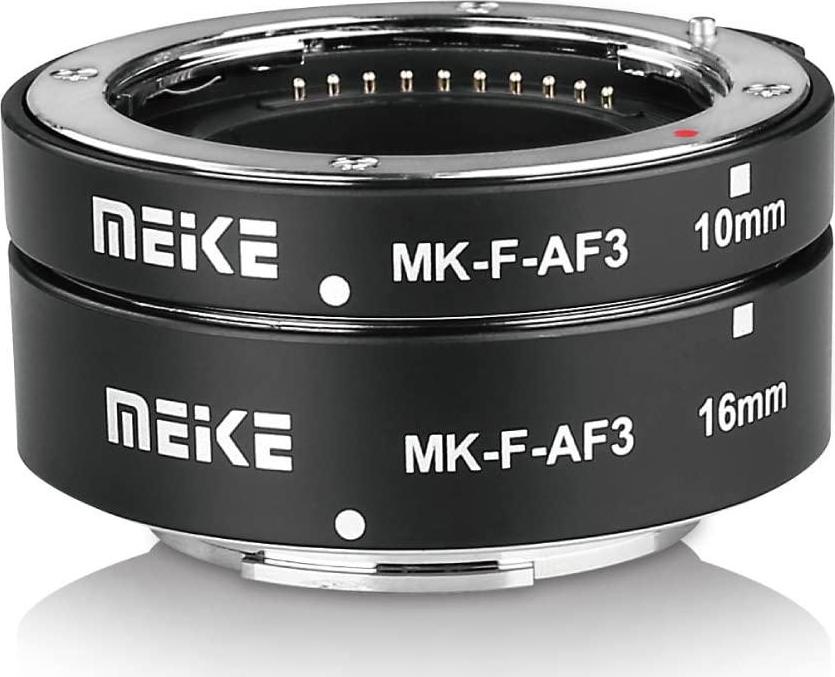 Meike, MEIKE MK-F-AF3 Auto Fucus Macro Extension Tube for Compatible with All Fujifilm Mirrorless Camera(10mm 16mm only or conbination )X-T1 X-T2 X-Pro1 X-Pro2 X-M1 X-T10 X-A1 X-A2 X-E1 X-E2 X-E3 etc