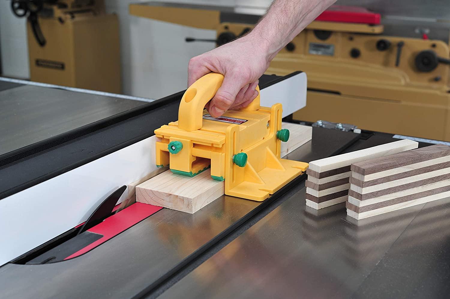 Micro Jig, MICROJIG GR-100 GRR-RIPPER 3D Pushblock for Table Saws, Router Tables, Band Saws, and Jointers, Yellow