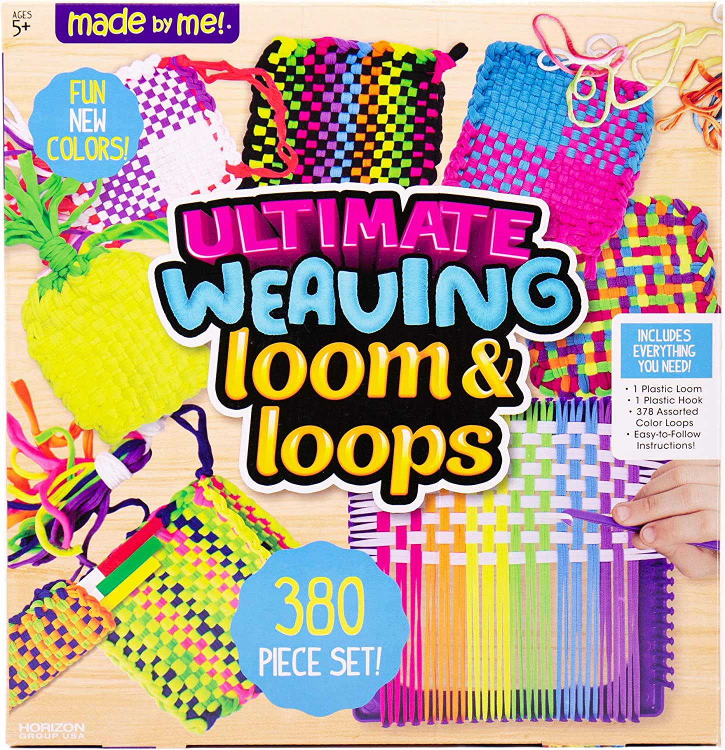 Made By Me, Made By Me 93352 Ultimate Weaving Loom by Horizon Group USA, Includes Over 360 Craft Loops and 1 Weaving Loom ( Exclusive), Multicolor