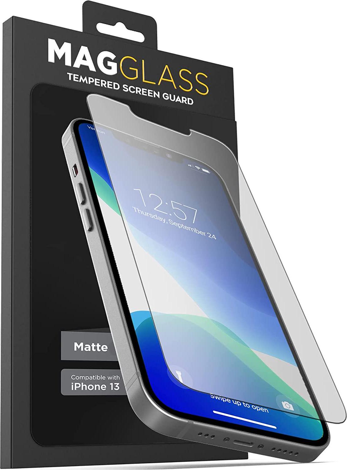 magglass, Magglass Matte Screen Protector Designed for iPhone 13/13 Pro Tempered Glass (Anti Glare) Fingerprint Resistant Display Guard (Case Compatible)