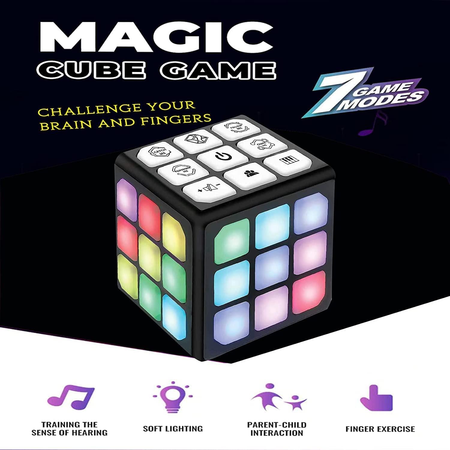 Generik, Magic Cube Game | Flashing Cube Electronic Memory and Brain Game | 7-in-1 Handheld Game for Kids | STEM Toy for Kids Boys and Girls | Fun Gift Toy for Kids Ages 6 7 8 9 10 11 12 Years Old