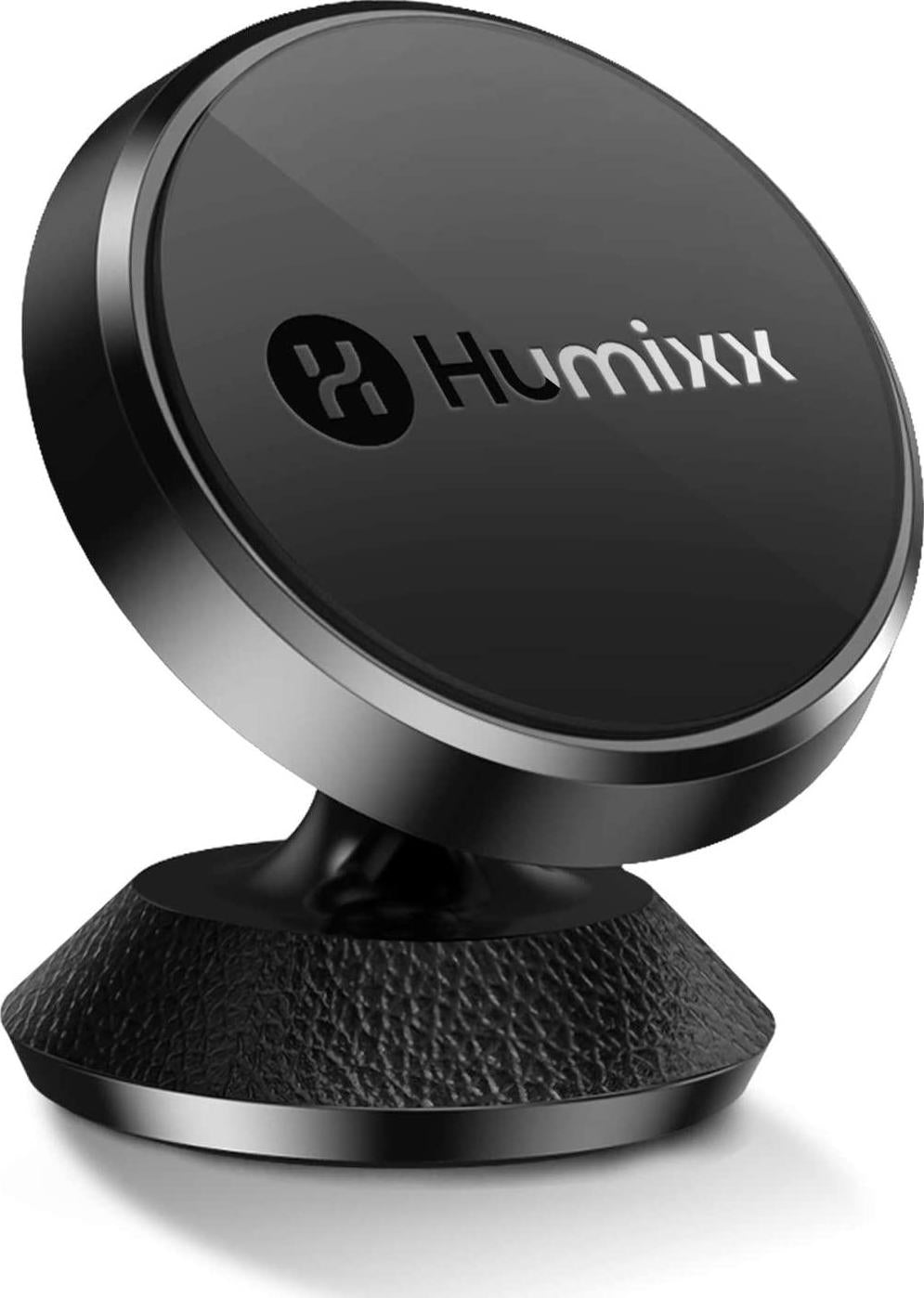 humixx, Magnetic Car Phone Holder, Humixx Vertical Car Phone Mount Cellphone Holder with Strong Magnet for iPhone X/8/7/7P/6s/6P/5S,Galaxy S5/S6/S7/S8, Google, LG, Huawei and More-Leather Black, 3-Pack