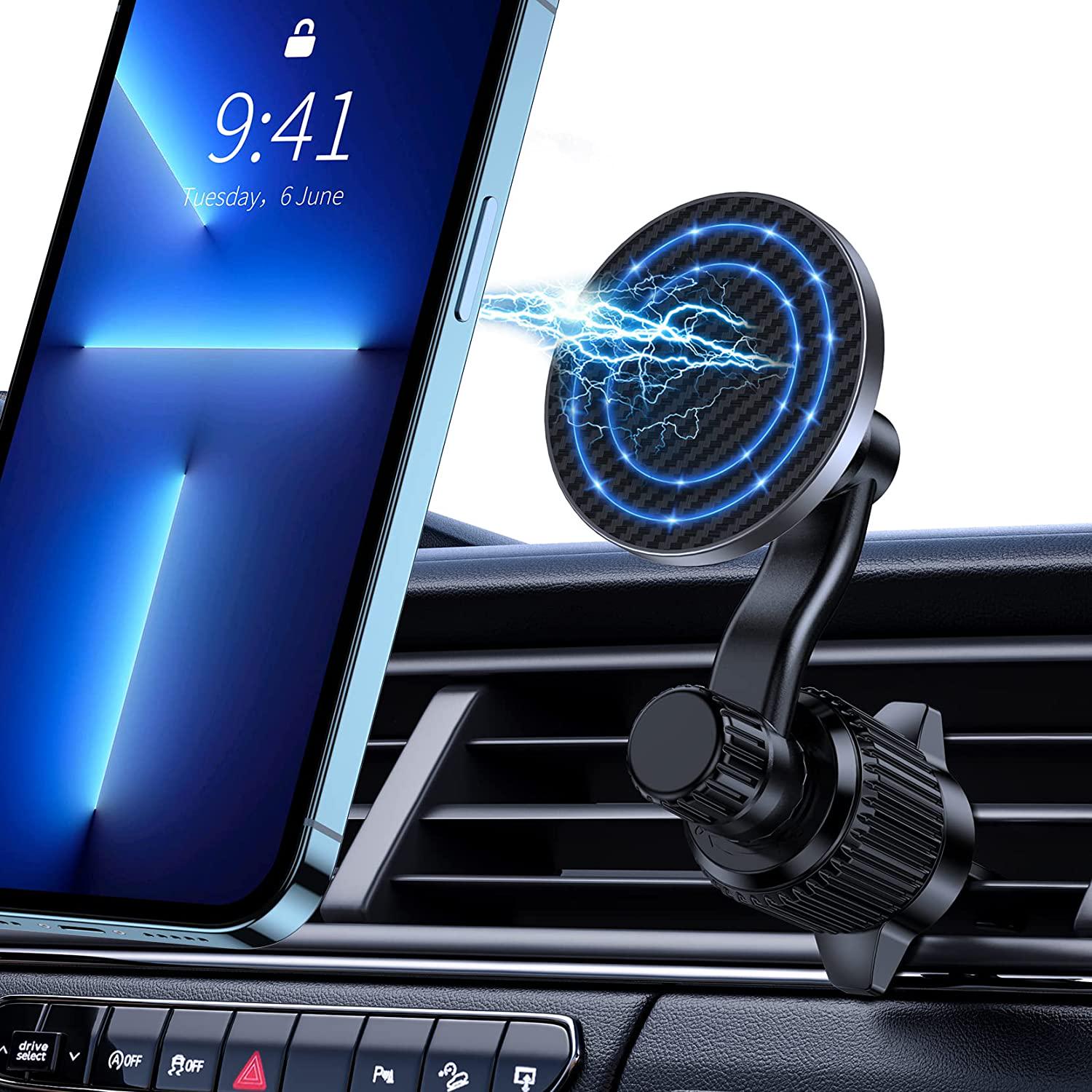 GBEAST, Magnetic Phone Holder for Car, GBEAST 2022 Upgraded Magnetic Car Phone holder [16X Strong Magnet] Magnetic Phone Mount 360° Rotation Air Vent Magnetic Car Mount for iPhone 13/12 Pro, Pro Max, Mini etc