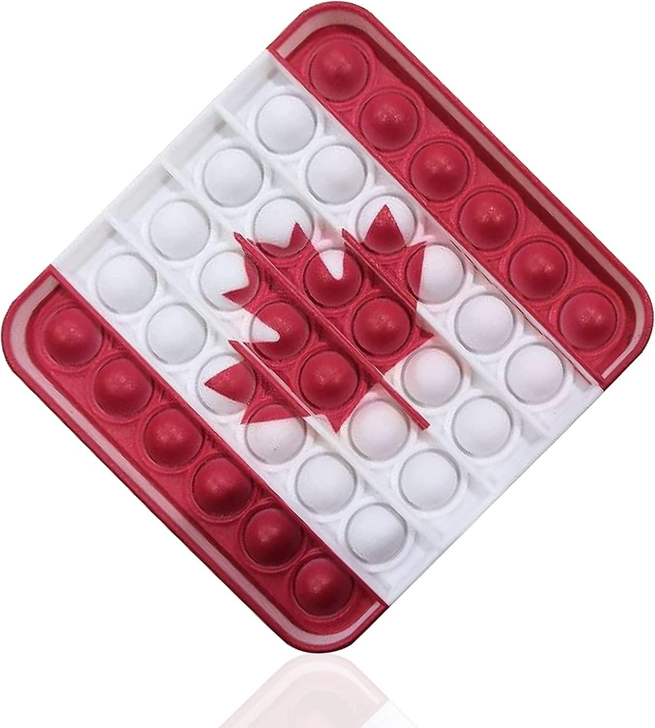 MaiZon Unlimited, MaiZon Unlimited Bubble POPIT Fidget, Sensory Bubble Toys Autism,Anxiety,ADHD,Special Needs for Adults and Kids- Original Canadian National Flag