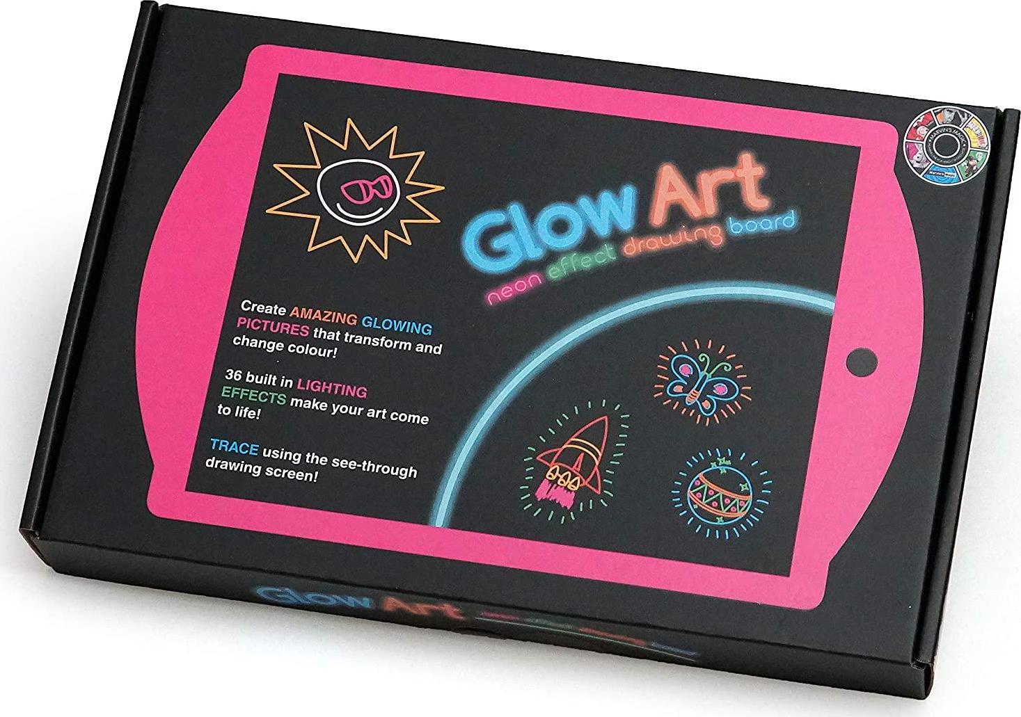 Marvin's Magic, Marvin's Magic Glow Art Neon Effect Drawing Board - Pink