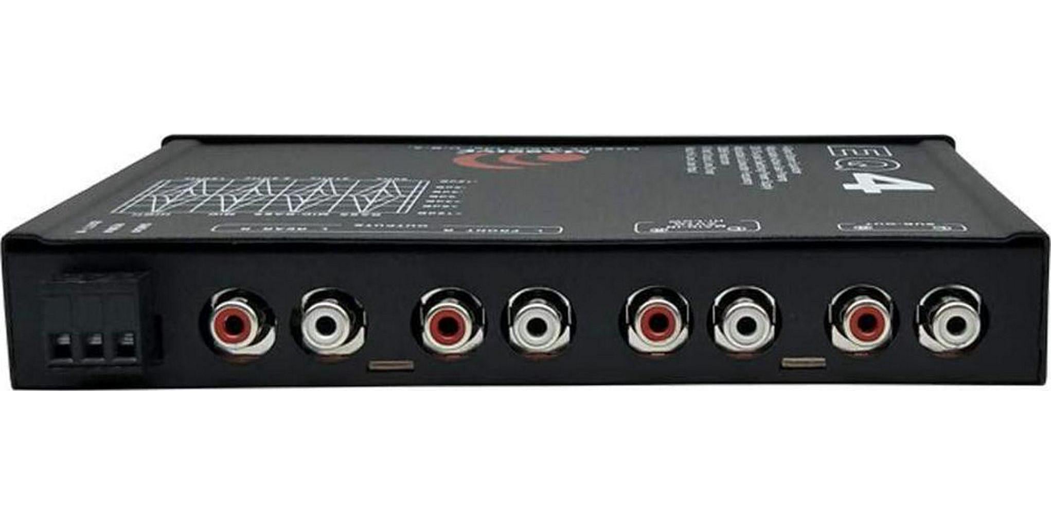 Massive Audio, Massive Audio EQ4 Car Equalizer with 4 Band Graphic Equalizer - AUX inputs - 8V Line Driver - 12dB Crossover