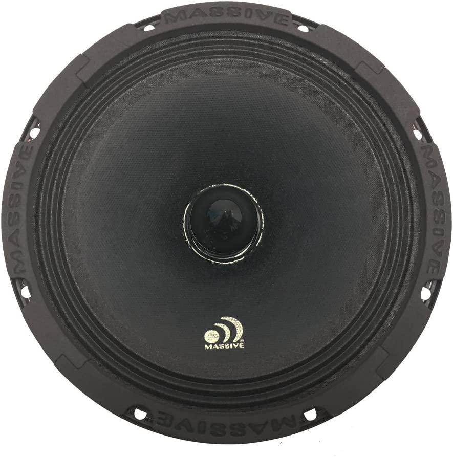 Massive Audio, Massive Audio M8 - 8 Inch 280 Watts, 8 Ohm Pro Audio Midrange Speaker for Cars, Stage and DJ Applications. Sold Individually