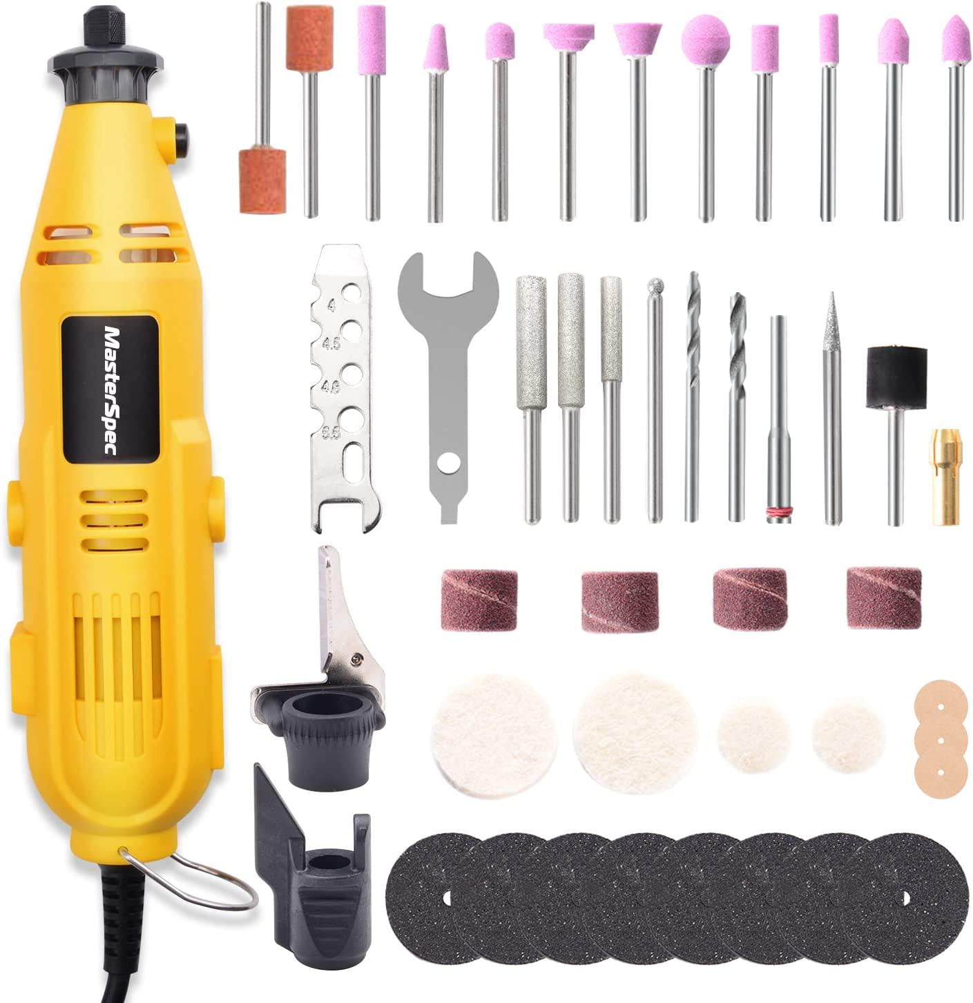 MasterSpec, MasterSpec Rotary Tool Kit Grinder Polisher Knife Chainsaw Sharpener Multi Acces