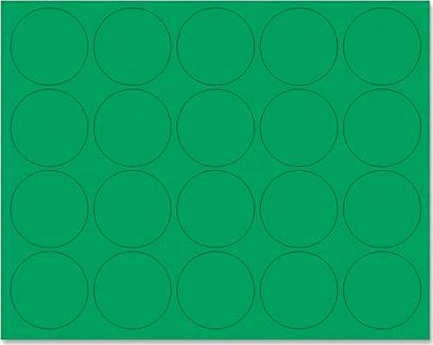 MASTERVISION, MasterVision Magnetic Color Coding Dots, 3/4 Inch Diameter, Green, Pack of 20