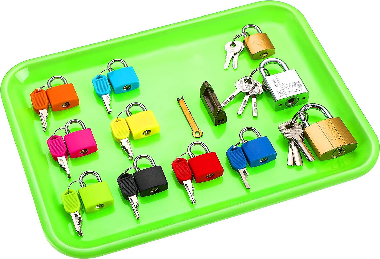 Sumind, Matching Games Lock Set Toy Lock and Key Set Color Montessori Locks Early Learning Preschool Educational Toys for Pupils Students
