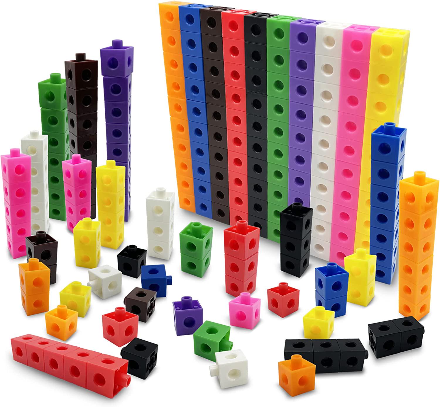 Generic, Math Cubes for Kids - Kindergarten Math Games - Snap Cubes Counting Blocks for Math - Math Linking Cubes Counting Cubes for Kids - Math Manipulatives 1st Grade - 10 Colors, 100 Cubes