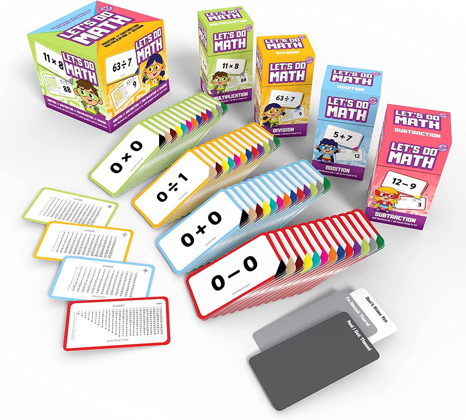 S.T.O.R.M., Math Flash Cards Addition Subtraction Multiplication Division for 1st 2nd 3rd 4th 5th 6th grade | Master Pack With 664 Total Cards | Math Learning Resources and Tools | Math Learning Tools and Games