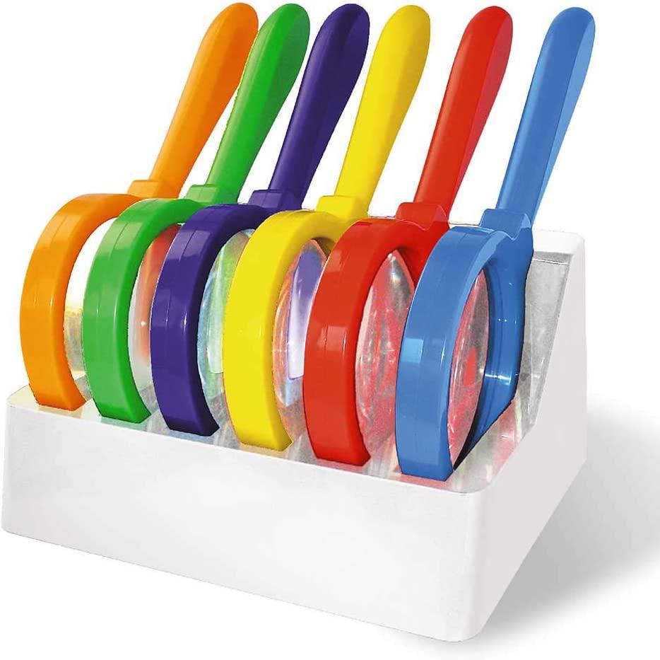 Maxitronix, Maxitronix Color Large Handheld Magnifiers in Stand 6-Pieces Set