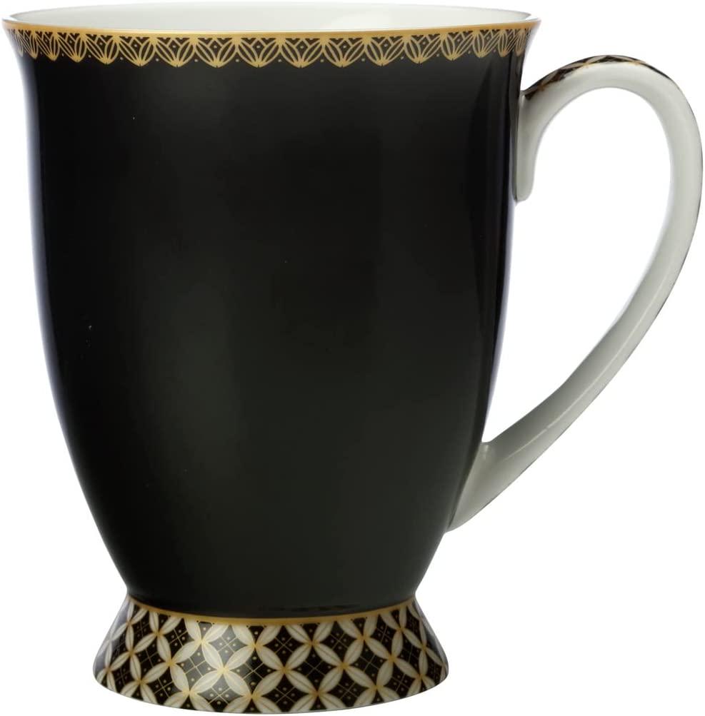 Maxwell & Williams, Maxwell and Williams Teas and C's Classic Footed Mug 300ML Black Gift Boxed