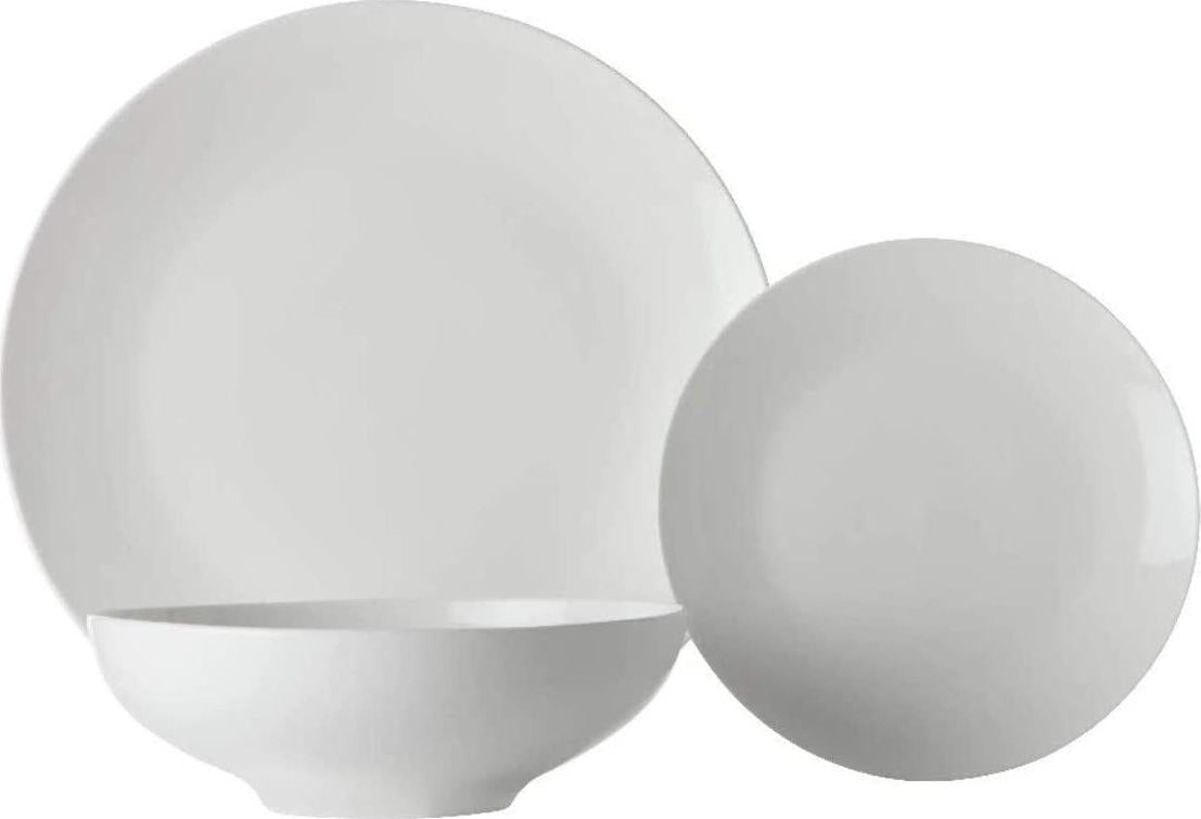 Maxwell & Williams, Maxwell and Williams White Basics Tribeca Coupe Dinner Set 12pc Gift Boxed