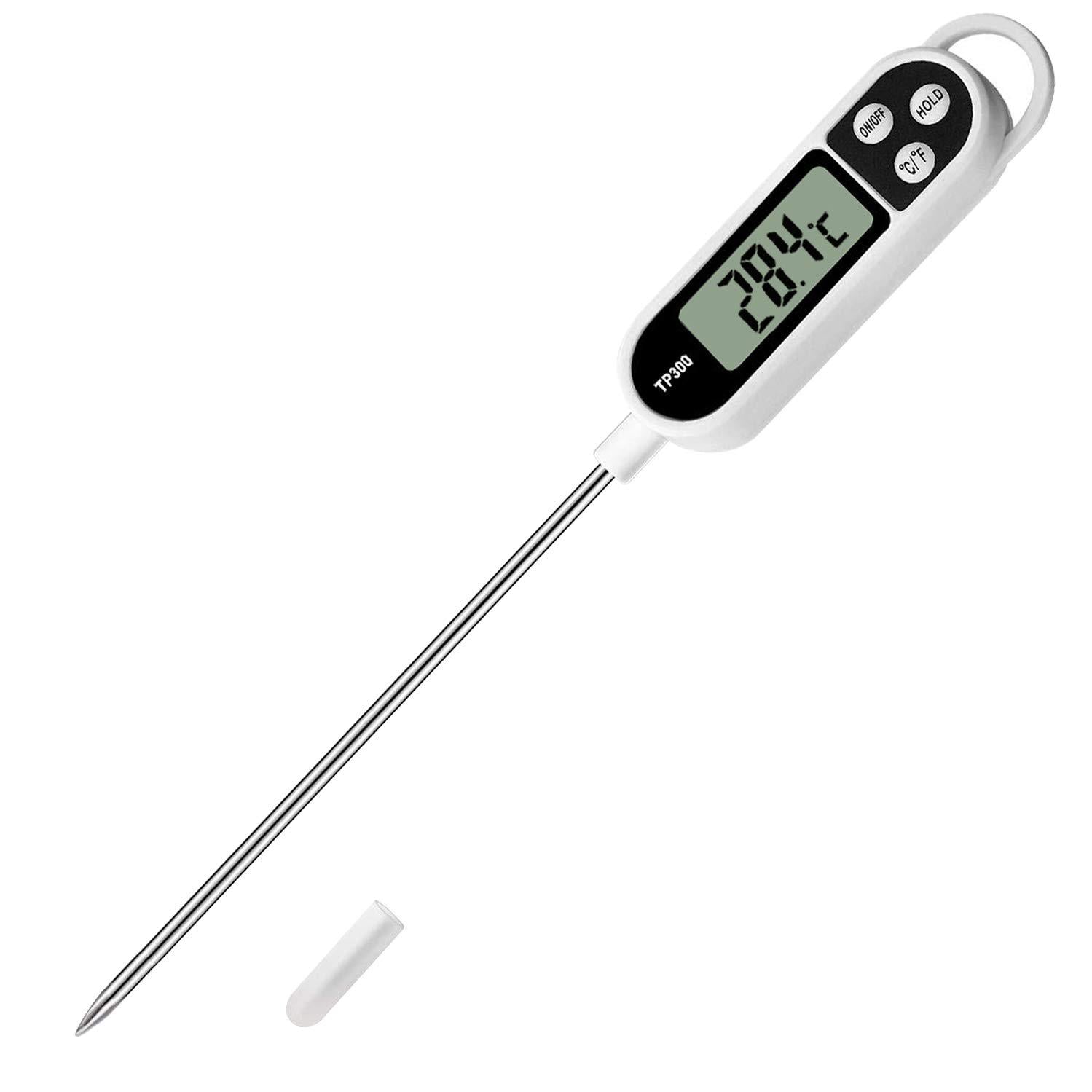 NANGOALA, Meat Food Candy Thermometer, Probe Instant Read Thermometer, Digital Cooking Kitchen BBQ Grill Thermometer with Long Probe for Liquids Pork Milk Yogurt Deep Fry Roast Baking Temperature