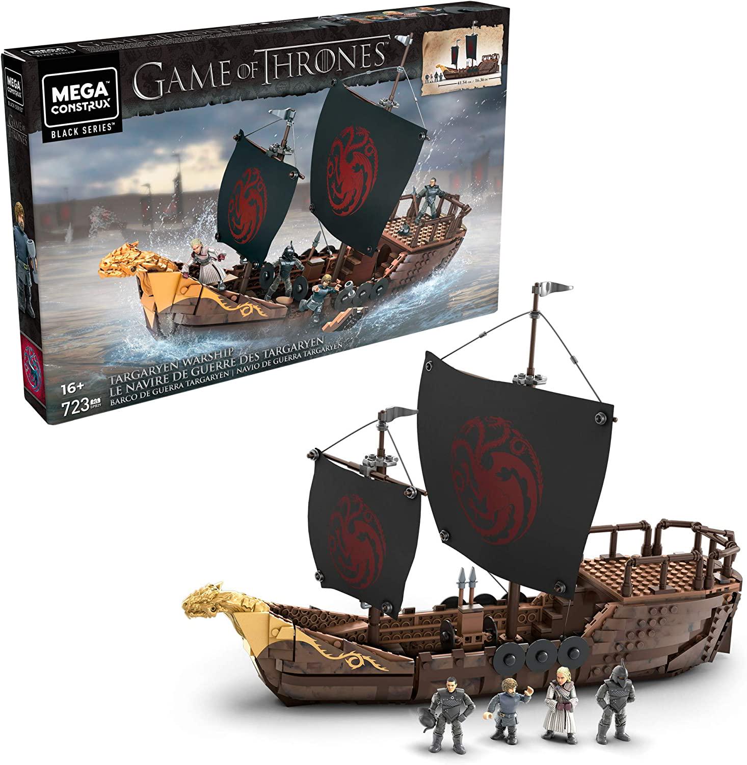 Mega Brands, Mega Construx Game of Thrones Targaryen Warship Building Set, Multi (GPB29)