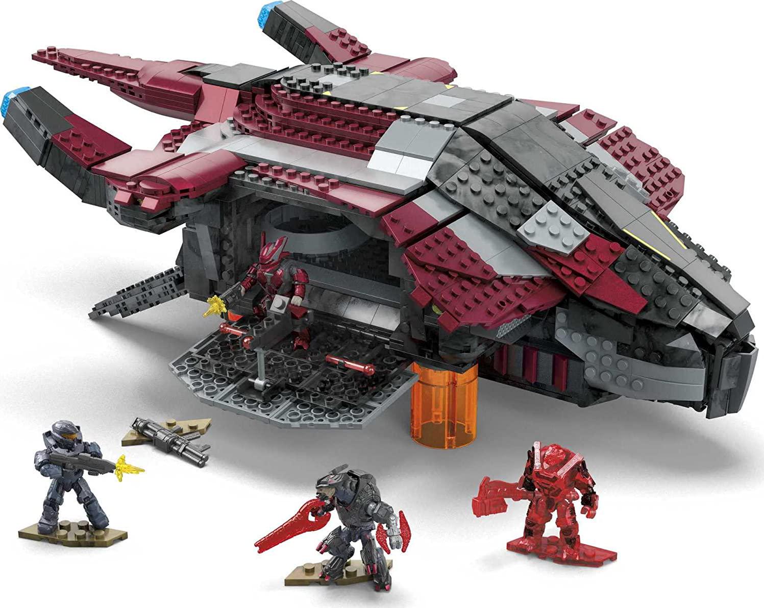 Mega Brands, Mega Halo Banished Phantom Aircraft Halo Infinite Construction Set, Building Toys for Boys, Ages 8+