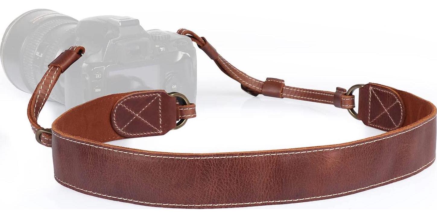 MegaGear, MegaGear SLR, DSLR Sierra Series Genuine Leather Camera Shoulder or Neck Strap