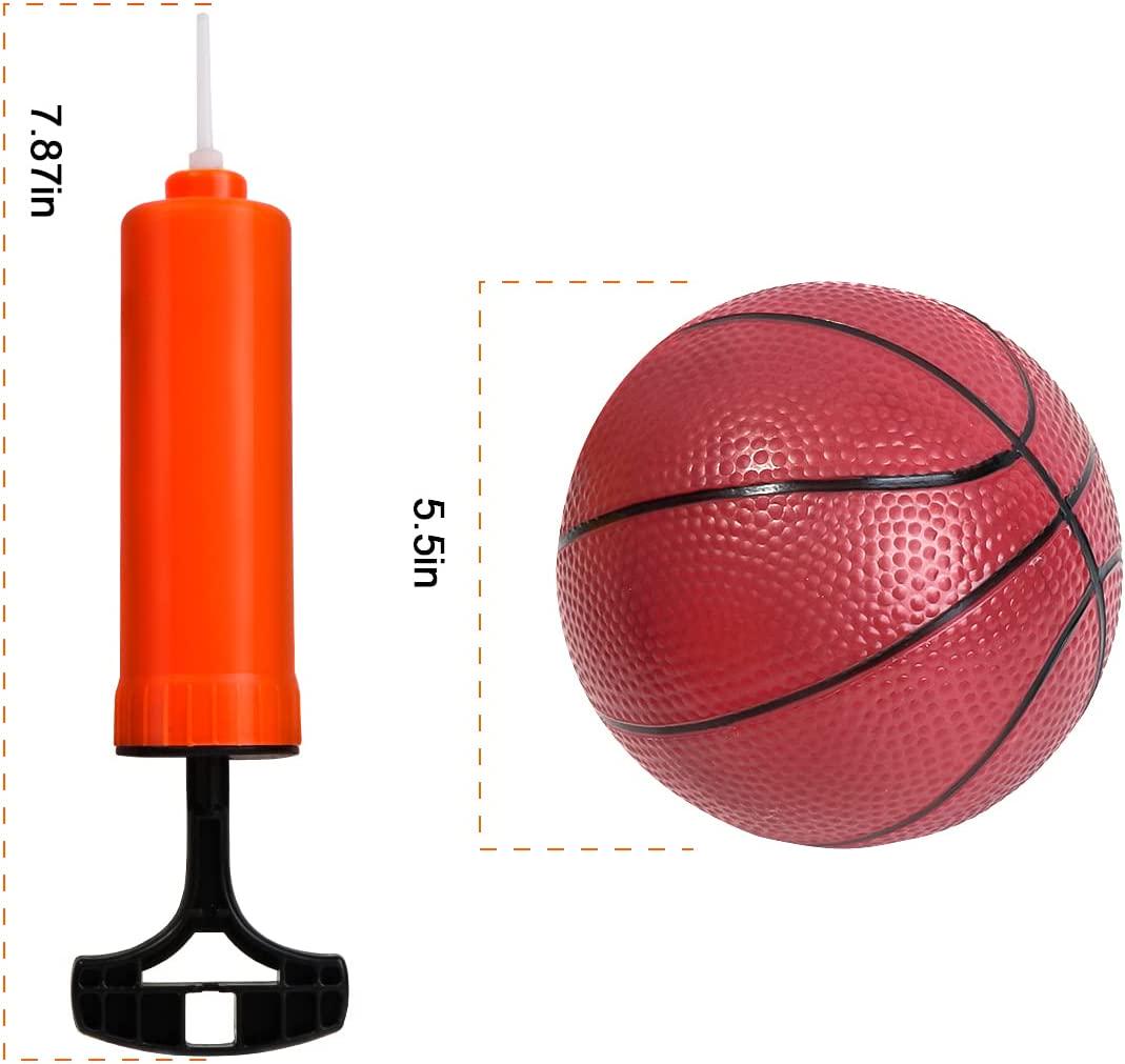 Meland, Meland Indoor Mini Basketball Hoop Set for Kids - Basketball Hoop for Door with 4 Balls and Complete Basketball Accessories - Basketball Toy Gifts for Kids Boys Teens