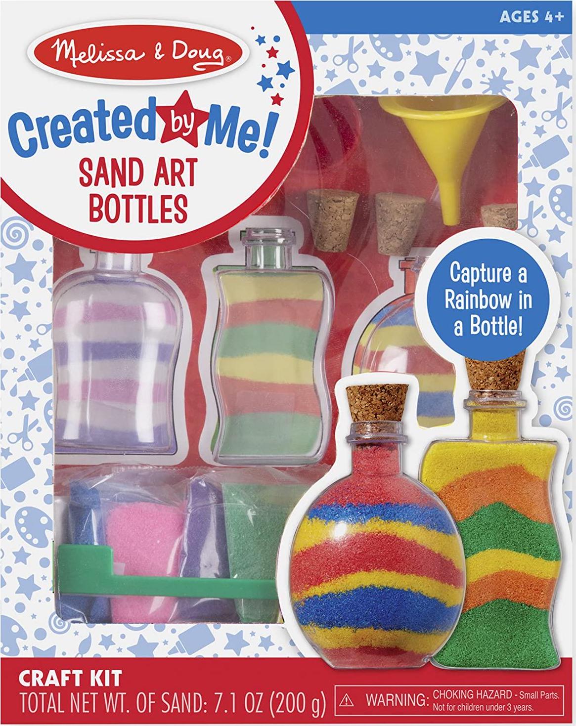 Melissa & Doug, Melissa and Doug 4232 Sand Art Bottles Craft Kit: 3 Bottles, 6 Bags of Colored Sand, Design Tool