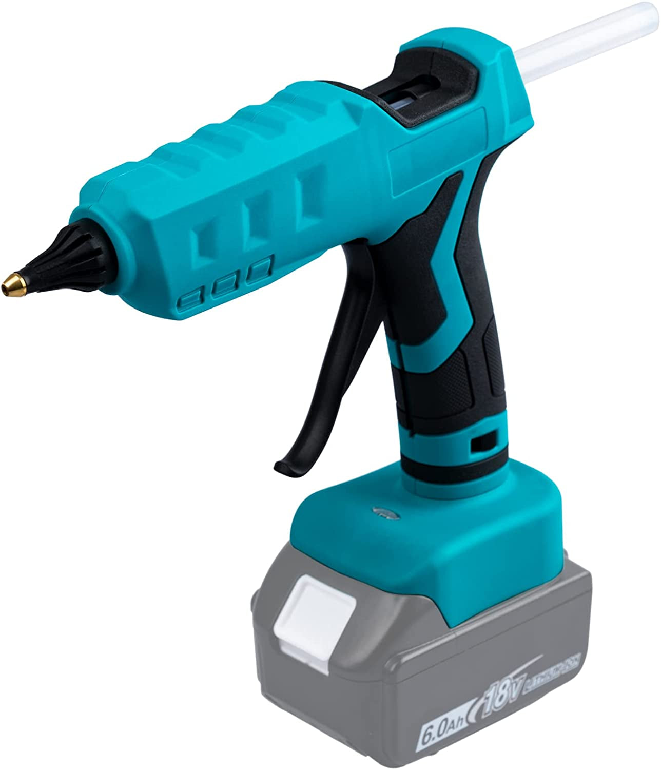 Mellif, Mellif Cordless Hot Glue Gun for Makita 18V Battery, Handheld Electric Power Glue Gun Full Size for Arts & Crafts & DIY with 20 Glue Sticks (Battery Not Included)