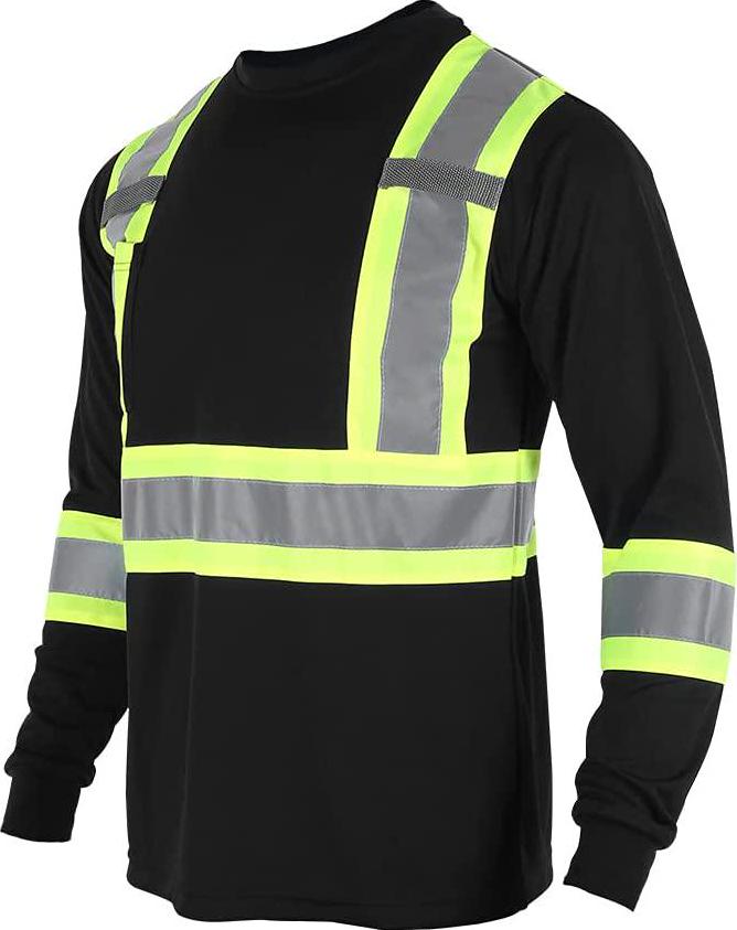 FONIRRA, Men's Class 2 Hi Vis Shirt Safety Long Sleeves T-Shirt