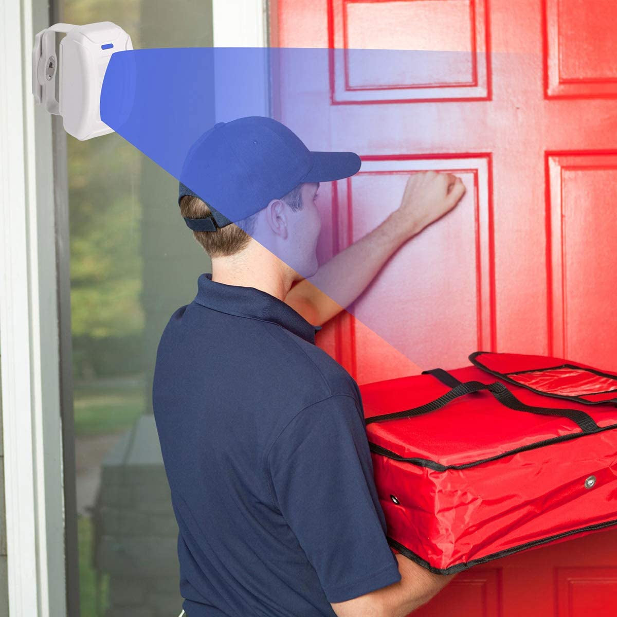 Mengshen, Mengshen Motion Sensor Alarm, Wireless Doorbell Alert for Front Door Door Entry Driveway Mailbox Home Shop Visitors with 1 Sensor and 1 Receiver