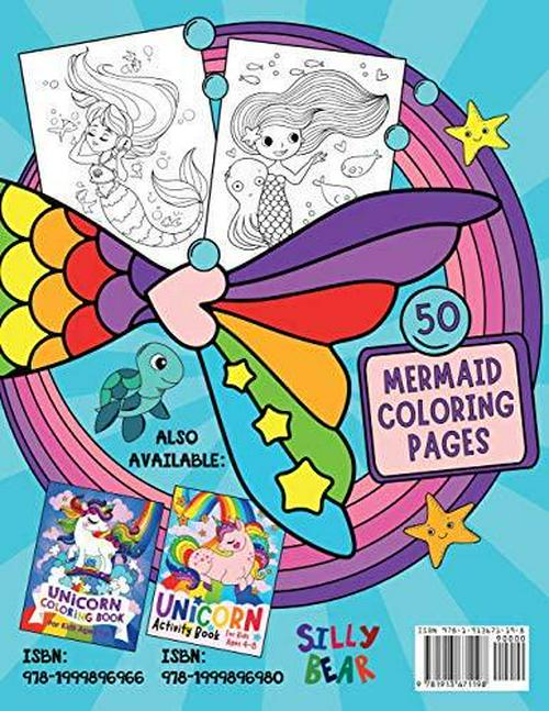 Silly Bear (Author), Mermaid Coloring Book: For Kids Ages 4-8 (US Edition) (Silly Bear Coloring Books)