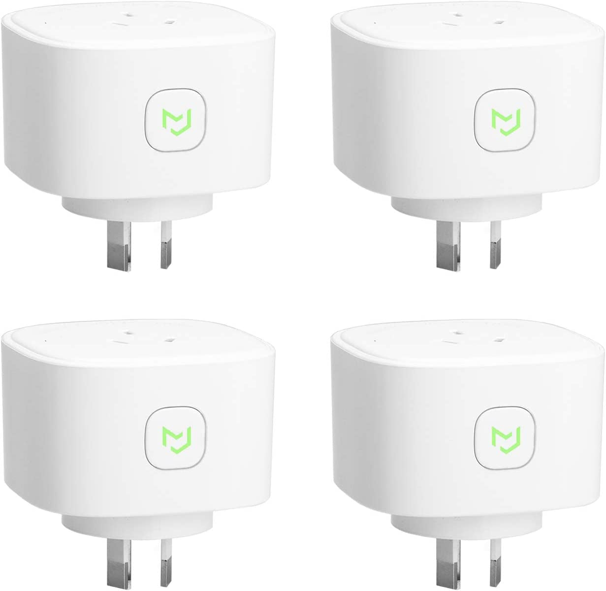 meross, Meross Smart Plug Wifi Outlet with Energy Monitor, App Remote Control, Timing Function, Compatible with Alexa, Google Assistant, Smartthings, SAA & RCM Certified - 4 Pack