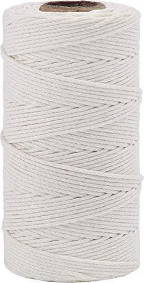 MESHATTY, Meshatty Organic Cotton String, 100M/328 Feet Food Safe Cooking Twine for Tying Meat, Making Sausage, Baking, Candle Wicks, Christmas Wrapping Gifts