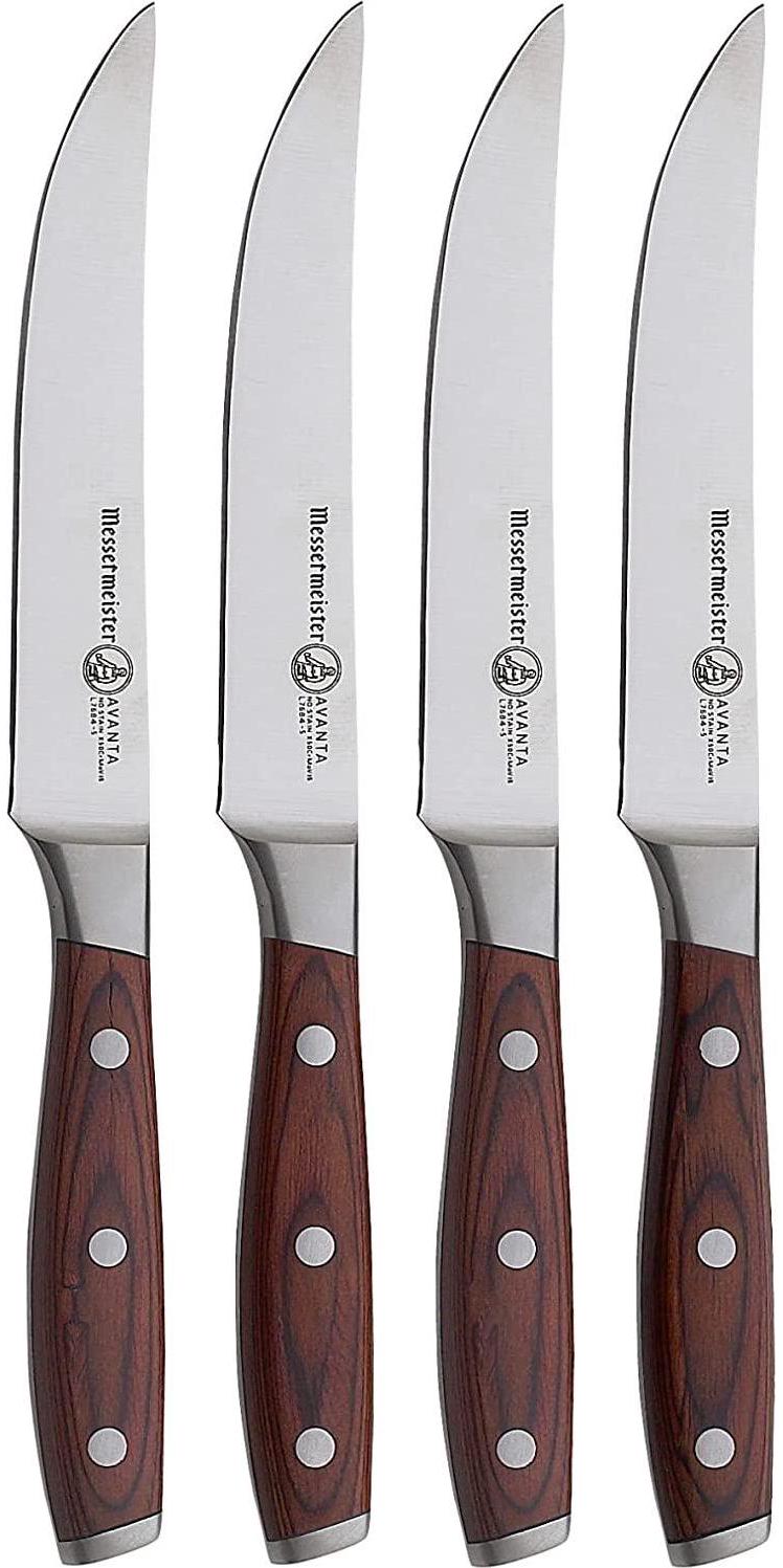 Messermeister, Messermeister Avanta 4-Piece Fine Edge Steak Knife Set, Pakkawood Handle