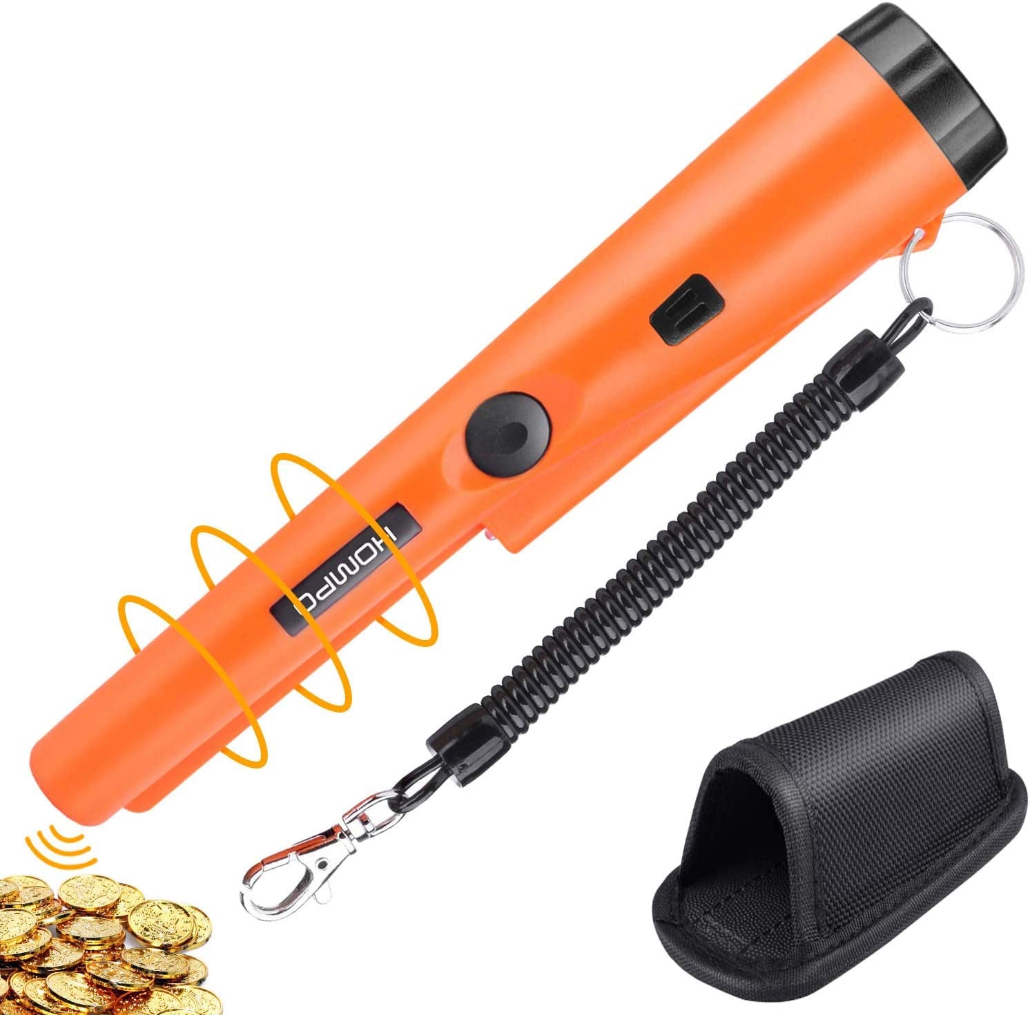 HOMPO, Metal Detector Pinpointer - Waterproof Handheld Pin Pointer Wand, High Accuracy Professional Handheld Search Treasure Pinpointing Finder Probe