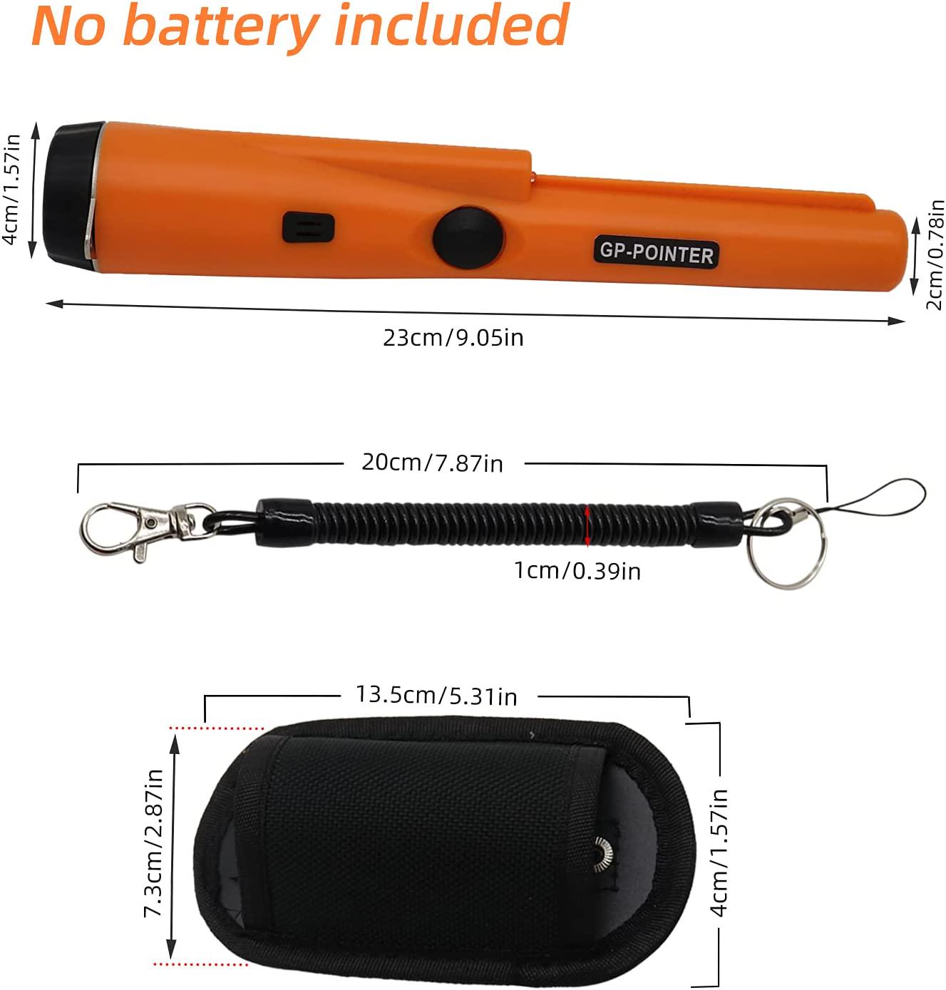 WorthPlanet, Metal Detector Pinpointer WorthPlanet Handheld Treasure Pinpointing Finder Probe Buzzer Vibration Automatic Tuning 360° Scanning Unearthing Treasure Finder with Belt Holster W090008